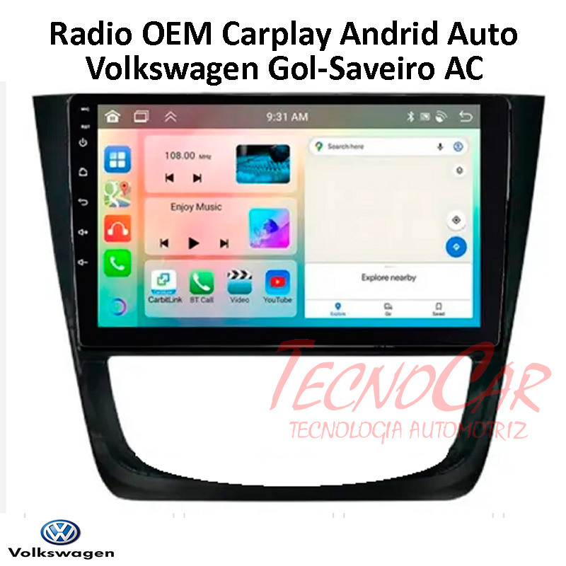 RADIO VOLKSWAGEN GOL - SAVEIRO / ANDROID AUTO / 9.1"
